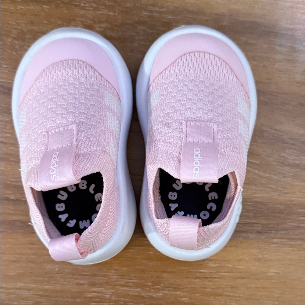 Adidas Toddler Light Pink Slip-On Sneakers